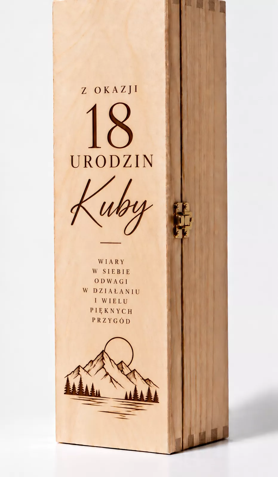 PUDEŁKO drewniana SKRZYNKA NA ALKOHOL prezent na 18 ste urodziny Driftwood
