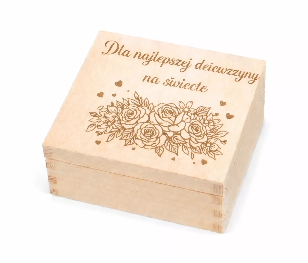 Drewniana szkatułka pudełko pod grawer dla dziewczyny Driftwood