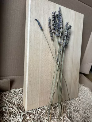 Bukowa deska do krojenia klejona driftwood personalizowana