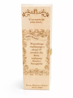 Drewniane pudełko na wino personalizowane na wszystkie okazje Driftwood