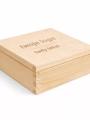 Drewniane pudełko personalizowana z twoim logo lub napisem Driftwood
