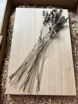 Bukowa deska do krojenia klejona driftwood personalizowana