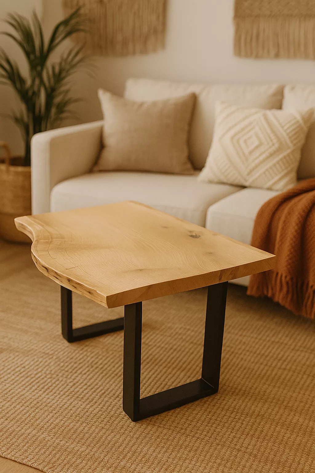 Dębowy stolik kawowy monolit Driftwood