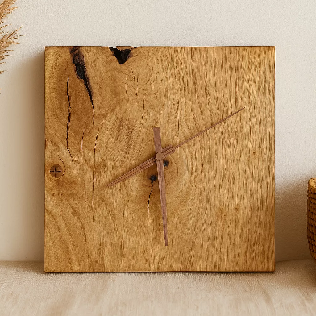 Dębowy zegar ścienny lub stojący Driftwood