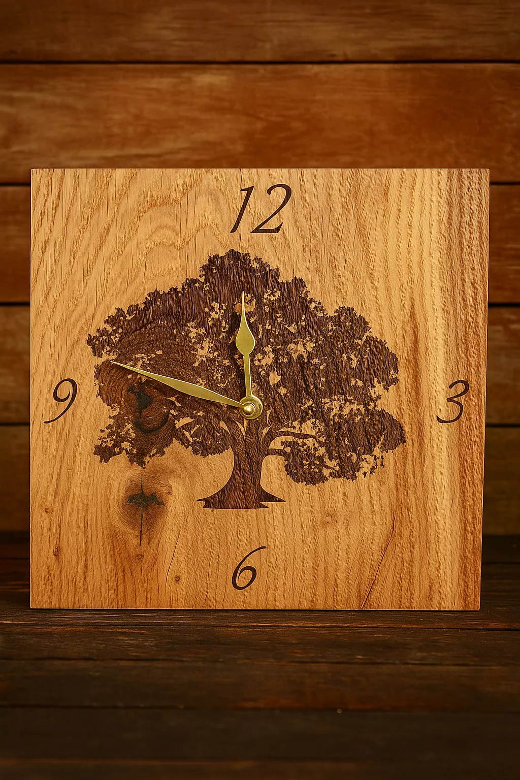 Zegar Dębowy kolekcja "Serce dębu"