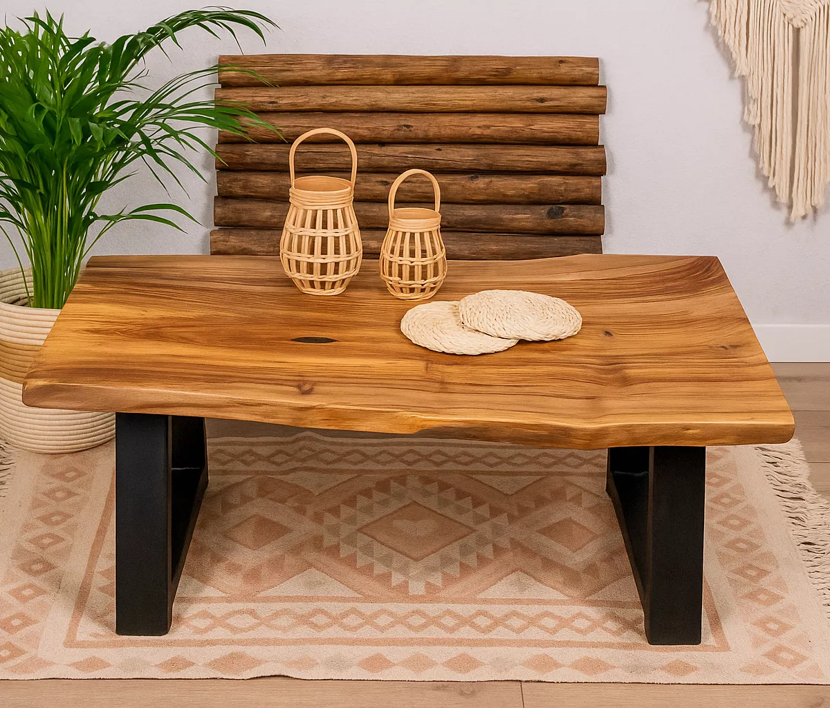 Stolik kawowy z drewna orzecha amerykańskiego monolit Driftwood