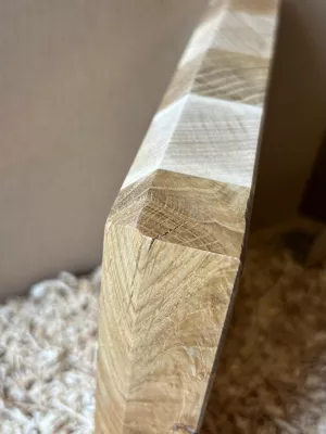 Deska do krojenia klejona z buku i dębu mała - Driftwood premium 4 twój tekst , grawer