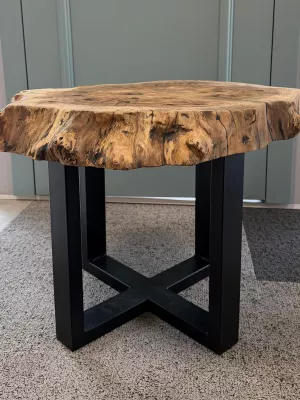 Stolik kawowy z plastra wiązu driftwood 2