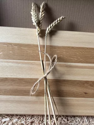 Deska do krojenia klejona z buku i dębu - Driftwood premium pod grawer