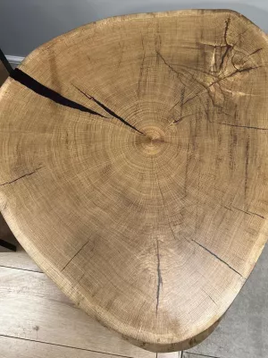 Stolik kawowy z Plastra dębowego Driftwood