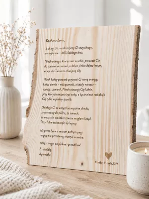 Personalizowany list drewniany Driftwood