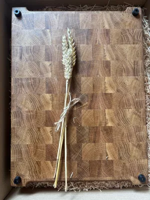 Deska do krojenia sztorcowa dębowa 30 na 40 Driftwood nr 13