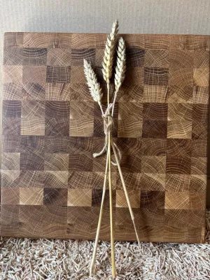 Deska do krojenia sztorcowa dębowa 30 na 30 Driftwood nr 16