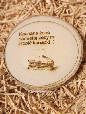 Personalizowany magnes z plastra brzozy Driftwood