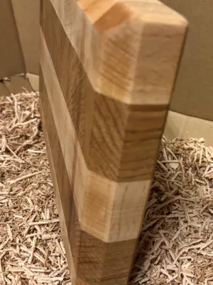 Deska do krojenia sztorcowa dębowo bukowa driftwood Pod grawer  personalizowana na prezent , na różne okazje premium