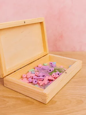 Drewniana szkatułka pudełko pod grawer dla dziewczynki Driftwood