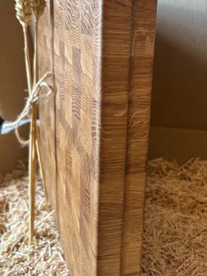 Deska do krojenia sztorcowa dębowa 30 na 40 Driftwood nr 13