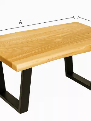 Jesionowy stolik kawowy monolit Driftwood