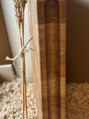 Deska do krojenia sztorcowa dębowa 30 na 30 Driftwood nr 15