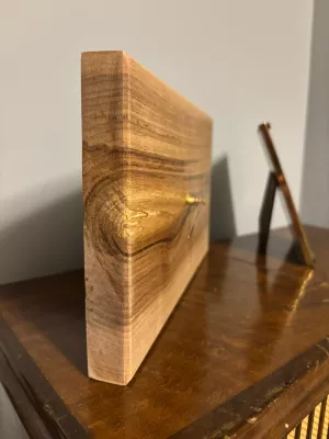 Zegar z orzecha grawer personalizacja driftwood