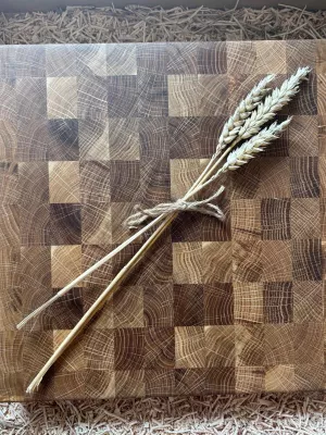 Deska do krojenia sztorcowa dębowa 30 na 30 Driftwood nr 16
