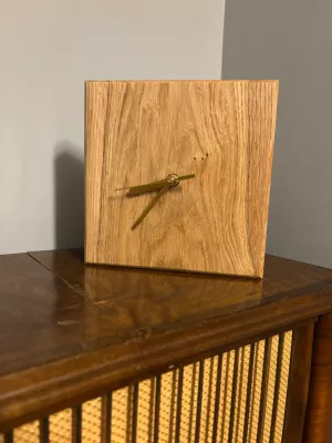 zegar debowy minimalistyczny driftwod pod grawer