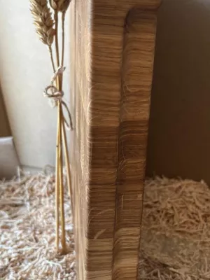 Deska do krojenia sztorcowa dębowa 30 na 30 Driftwood nr 16