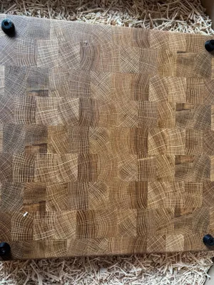Deska do krojenia sztorcowa dębowa 30 na 30 Driftwood nr 15
