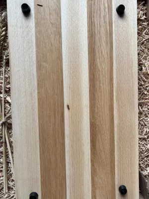 Deska do krojenia klejona z buku i dębu - Driftwood premium pod grawer