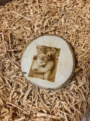 Personalizowany magnes z plastra brzozy Driftwood