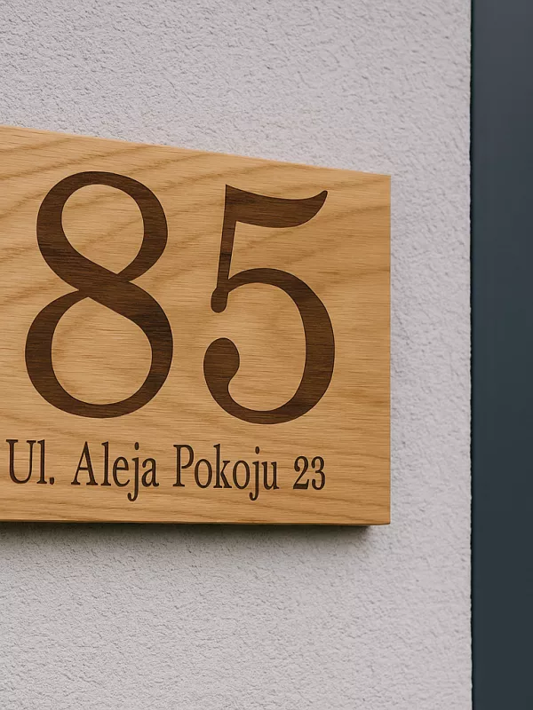 Produkt Tabliczka adresowa Driftwood grawerowana w drewnie Zdjęcie