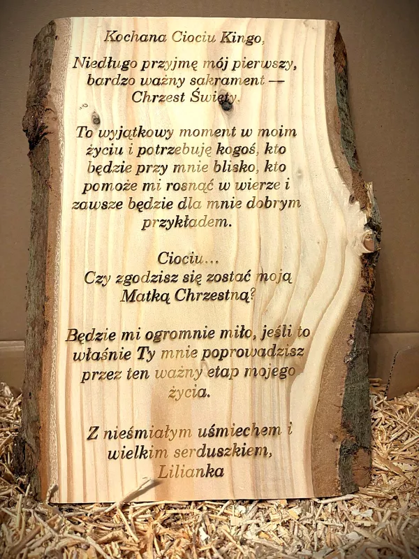 Produkt Personalizowany list drewniany Driftwood Zdjęcie