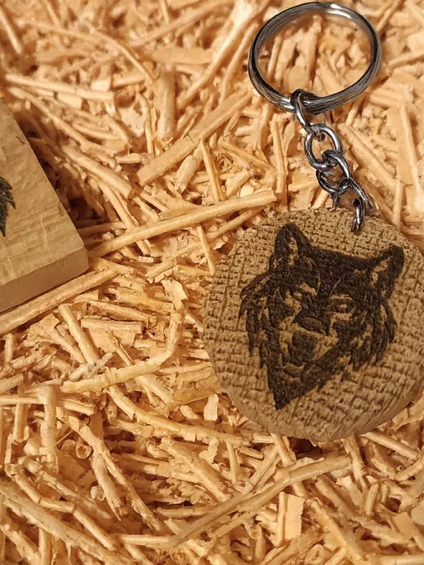 Produkt Bukowy lub dębowy brelok personalizowany Zdjęcie