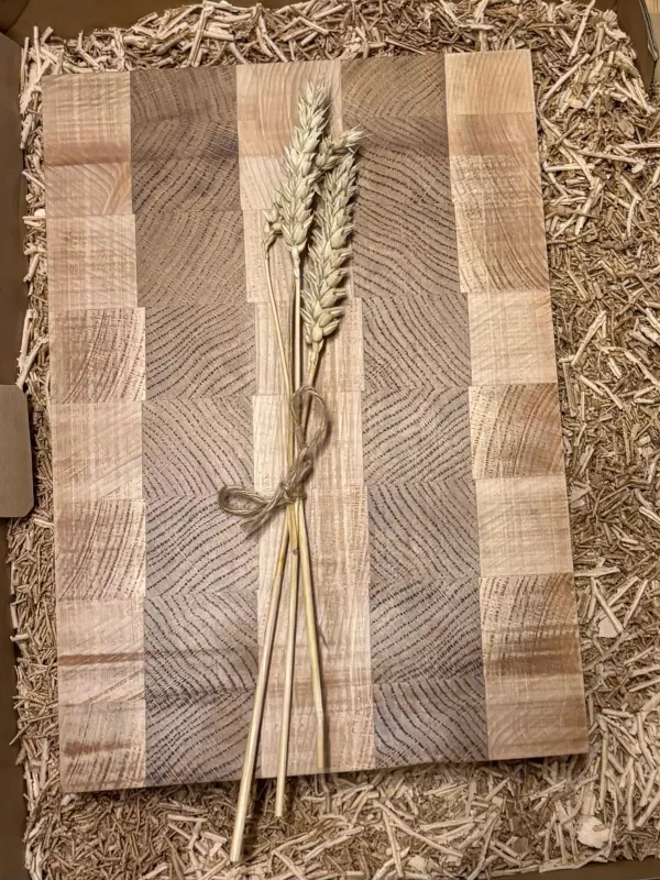 Produkt deska do krojenia  sztorcowa dębowo-bukowa driftwood twój grawer  twoje logo twój tekst personalizowana Zdjęcie